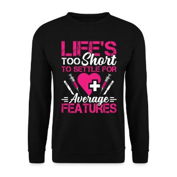Plastic surgery make do with - Unisex Sweatshirt - black - Front - Alina (178cm) & Michal (187cm)