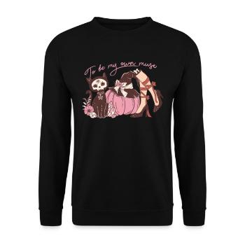 Design vintage d’Halloween: Être ma sorcière ow - Sweat-shirt Unisexe - noir - Devant - Alina (178cm) & Michal (187cm)