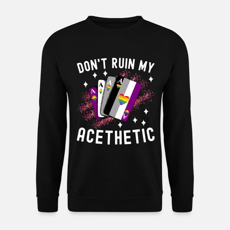 Asexuell Ace - Unisex Pullover - Schwarz