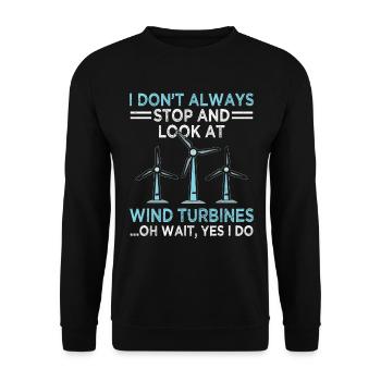 Éolienne Éolienne Énergie renouvelable - Sweat-shirt Unisexe - noir - Devant - Alina (178cm) & Michal (187cm)