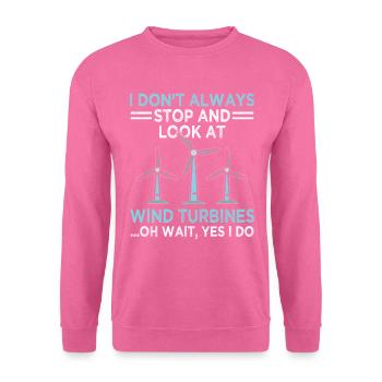 Wind Turbine Windmill Renewable Energy - Unisex Sweatshirt - pink - Front