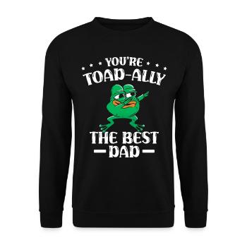 Tu es l’allié Toad, le meilleur papa - Sweat-shirt Unisexe - noir - Devant - Alina (178cm) & Michal (187cm)