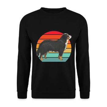 Great Hovawart Retro Dog Design - Unisex Sweatshirt - black - Front - Alina (178cm) & Michal (187cm)