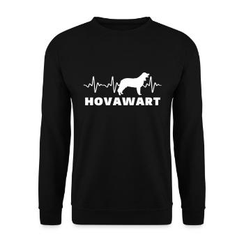 Hovawart Heart palpitations dog funny - Unisex Sweatshirt - black - Front - Alina (178cm) & Michal (187cm)