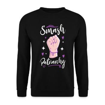 Le patriarcat féministe - Sweat-shirt Unisexe - noir - Devant - Alina (178cm) & Michal (187cm)