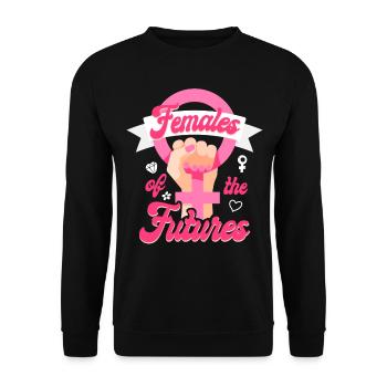 Femmes féministes du futur - Sweat-shirt Unisexe - noir - Devant - Alina (178cm) & Michal (187cm)