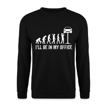 Auto Mechanic - I'll Be In My Office - Funny Mecha - Unisex Sweatshirt - black - Front - Alina (178cm) & Michal (187cm)