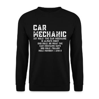 Le mécanicien automobile a toujours raison - drôle de mécanicien - Sweat-shirt Unisexe - noir - Devant - Alina (178cm) & Michal (187cm)