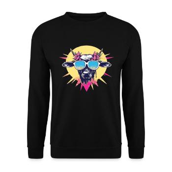 Vache Tête de vache Vaches Agriculture Éleveur de vaches - Sweat-shirt Unisexe - noir - Devant - Alina (178cm) & Michal (187cm)