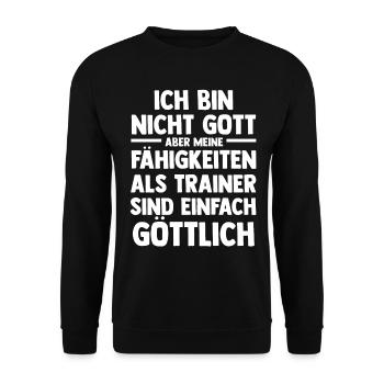 Sportmannschaft Trainer - Unisex Pullover - Schwarz - Vorne - Alina (178cm) & Michal (187cm)