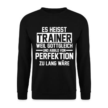 Sportmannschaft Trainer - Unisex Pullover - Schwarz - Vorne - Alina (178cm) & Michal (187cm)