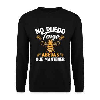 Bee Beekeeper Funny Beekeeping I Can't - Unisex Sweatshirt - black - Front - Alina (178cm) & Michal (187cm)