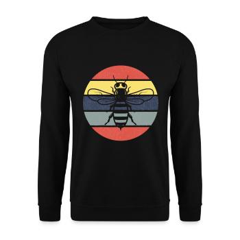 Retro Bienen Imker Retro Bienen - Unisex Pullover - Schwarz - Vorne - Alina (178cm) & Michal (187cm)