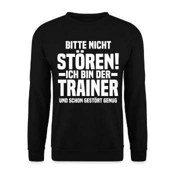 Sportmannschaft Trainer - Unisex Pullover - Schwarz - Vorne - Alina (178cm) & Michal (187cm)
