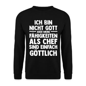 Arbeit Kollegen Büro Teamleiter Führungskraft Chef - Unisex Pullover - Schwarz - Vorne - Alina (178cm) & Michal (187cm)