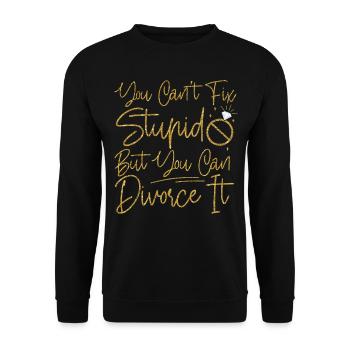 Happy Divorce Party You Can't Fix - Unisex Pullover - Schwarz - Vorne - Alina (178cm) & Michal (187cm)