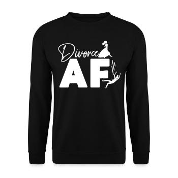 Happy Divorce Party Divorce Af - Unisex Sweatshirt - black - Front - Alina (178cm) & Michal (187cm)