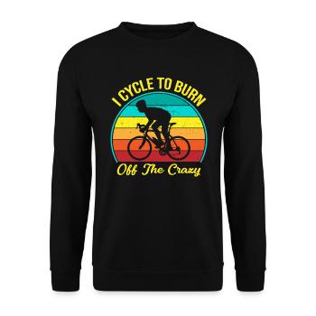 Bicycle Sun and Cyclists & "Burn Off The Crazy" - Unisex Sweatshirt - black - Front - Alina (178cm) & Michal (187cm)