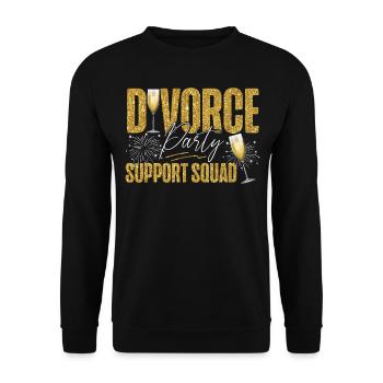 Happy Divorce Party Divorce Party - Unisex Sweatshirt - black - Front - Alina (178cm) & Michal (187cm)