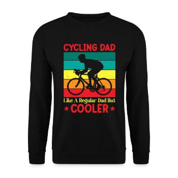 Sporty retro bike: Cool saying for fathers - Unisex Sweatshirt - black - Front - Alina (178cm) & Michal (187cm)