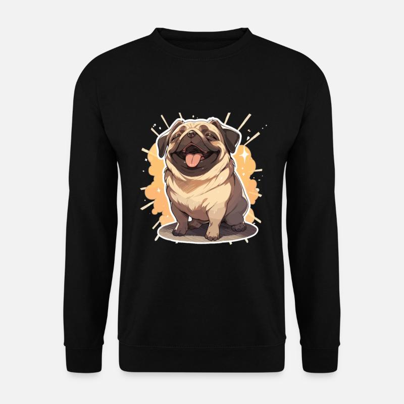 Mops Mops Hund Mops Geschenke Mops Liebhaber - Unisex Pullover - Schwarz