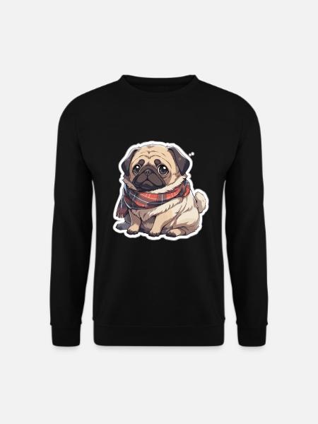 Mops Mops Hund Mops Geschenke Mops Liebhaber - Unisex Pullover - Schwarz