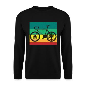 Biker love in retro style for bike fans - Unisex Sweatshirt - black - Front - Alina (178cm) & Michal (187cm)