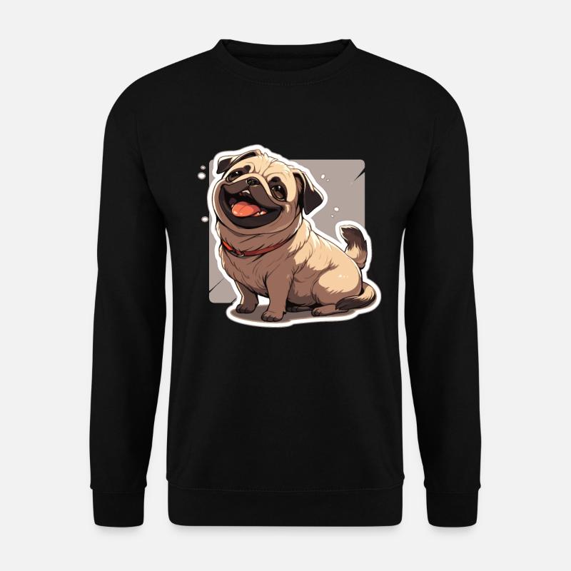 Mops Mops Hund Mops Geschenke Mops Liebhaber - Unisex Pullover - Schwarz