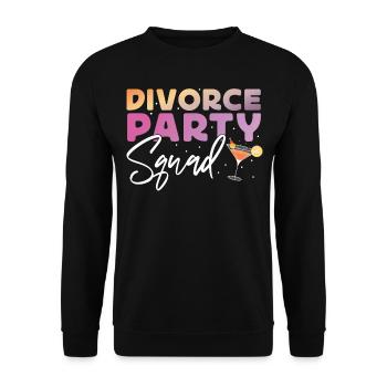 Happy Divorce Party Divorce Party - Unisex Sweatshirt - black - Front - Alina (178cm) & Michal (187cm)