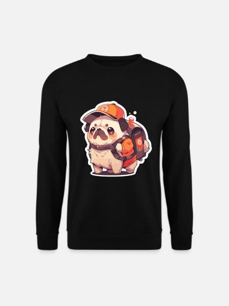 Mops Mops Hund Mops Geschenke Mops Liebhaber - Unisex Pullover - Schwarz