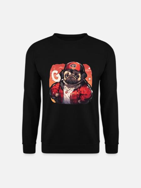 Mops Mops Hund Mops Geschenke Mops Liebhaber - Unisex Pullover - Schwarz