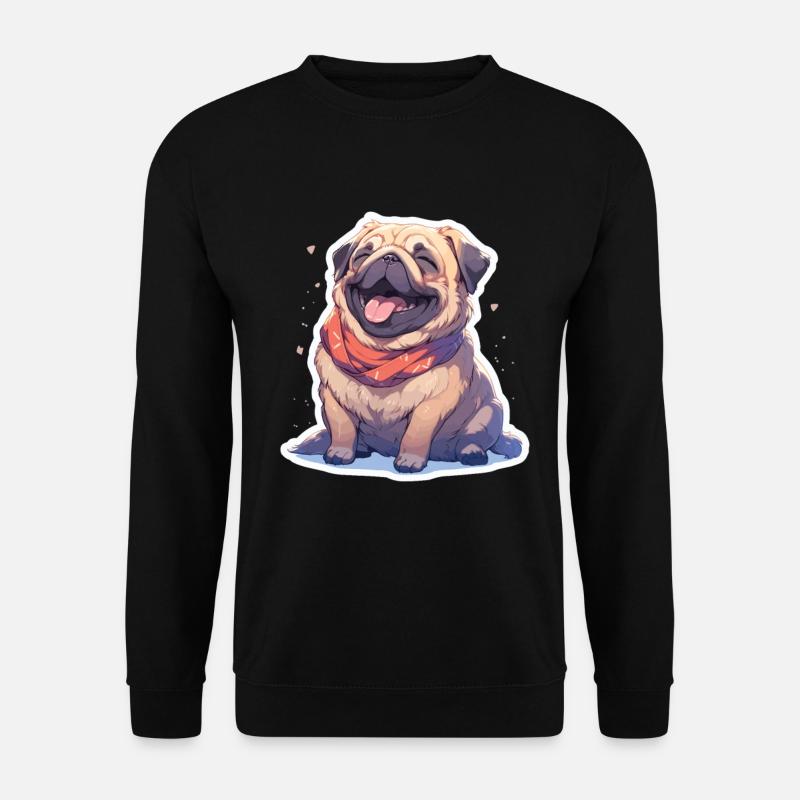 Mops Mops Hund Mops Geschenke Mops Liebhaber - Unisex Pullover - Schwarz