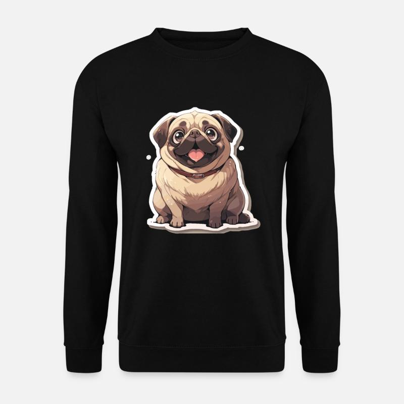 Mops Mops Hund Mops Geschenke Mops Liebhaber - Unisex Pullover - Schwarz