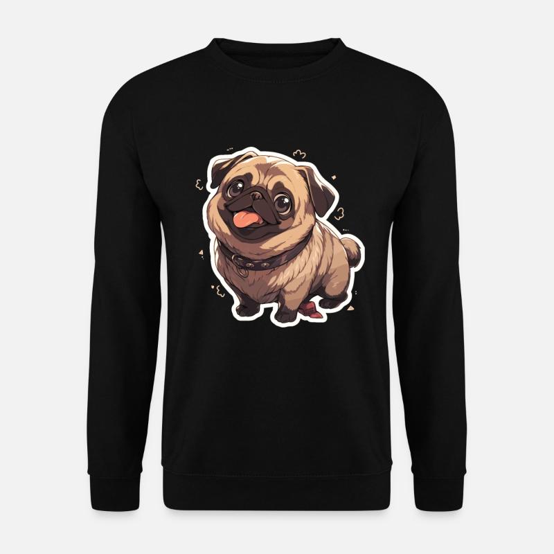 Mops Mops Hund Mops Geschenke Mops Liebhaber - Unisex Pullover - Schwarz