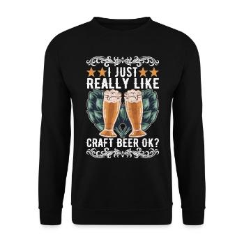 Brassage de bière Brassage de bière - Sweat-shirt Unisexe - noir - Devant - Alina (178cm) & Michal (187cm)