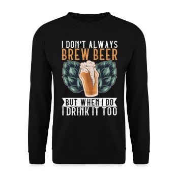 Brassage de bière Brassage de bière - Sweat-shirt Unisexe - noir - Devant - Alina (178cm) & Michal (187cm)