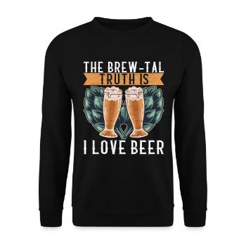 Brassage de bière Brassage de bière - Sweat-shirt Unisexe - noir - Devant - Alina (178cm) & Michal (187cm)
