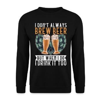Brassage de bière Brassage de bière - Sweat-shirt Unisexe - noir - Devant - Alina (178cm) & Michal (187cm)