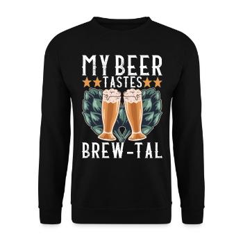 Brassage de bière Brassage de bière - Sweat-shirt Unisexe - noir - Devant - Alina (178cm) & Michal (187cm)