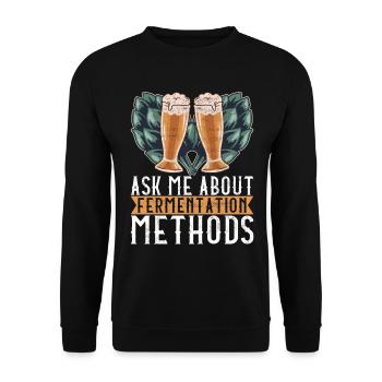 Brassage de bière Brassage de bière - Sweat-shirt Unisexe - noir - Devant - Alina (178cm) & Michal (187cm)