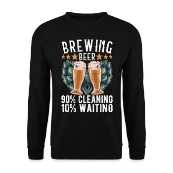 Brassage de bière Brassage de bière - Sweat-shirt Unisexe - noir - Devant - Alina (178cm) & Michal (187cm)
