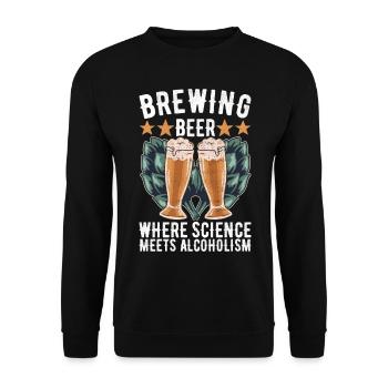 Brassage de bière Brassage de bière - Sweat-shirt Unisexe - noir - Devant - Alina (178cm) & Michal (187cm)