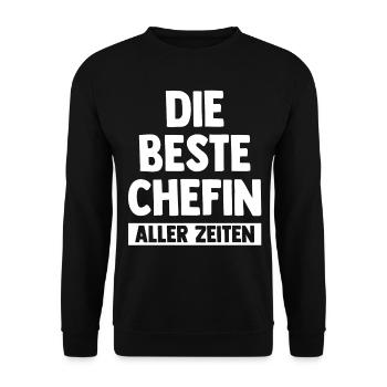Arbeit Kollegen Büro Teamleiter Führungskraft Chef - Unisex Pullover - Schwarz - Vorne - Alina (178cm) & Michal (187cm)