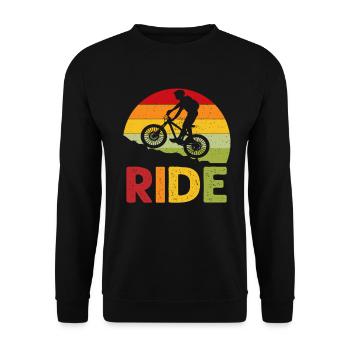 Design de vélo sportif pour motards et cyclistes VTT - Sweat-shirt Unisexe - noir - Devant - Alina (178cm) & Michal (187cm)