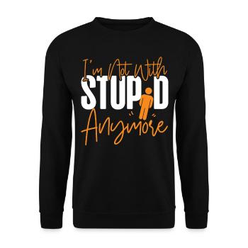 Happy Divorce Party I'm Not With - Unisex Sweatshirt - black - Front - Alina (178cm) & Michal (187cm)
