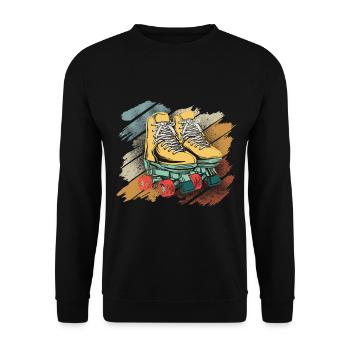 Roller Skates Inline Skates Herren Damen Geschenk - Unisex Pullover - Schwarz - Vorne - Alina (178cm) & Michal (187cm)