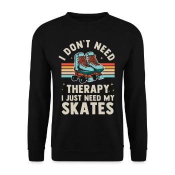 Inline Skate Cadeau Roller Skates Roller 70s - Sweat-shirt Unisexe - noir - Devant - Alina (178cm) & Michal (187cm)