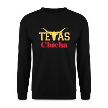 Texas Gift Huston Austin Dallas El Paso Rodeo - Unisex Sweatshirt - black - Front - Alina (178cm) & Michal (187cm)