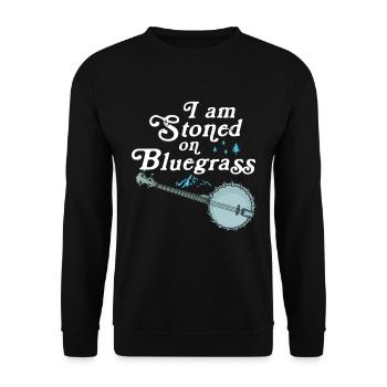 Banjo Shirts For Men Bluegrass Appalachia Folk - Unisex Sweatshirt - black - Front - Alina (178cm) & Michal (187cm)