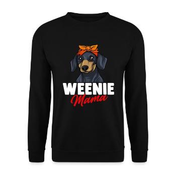 Teckel Cadeau Dixie Viennese Doxie Teckel - Sweat-shirt Unisexe - noir - Devant - Alina (178cm) & Michal (187cm)